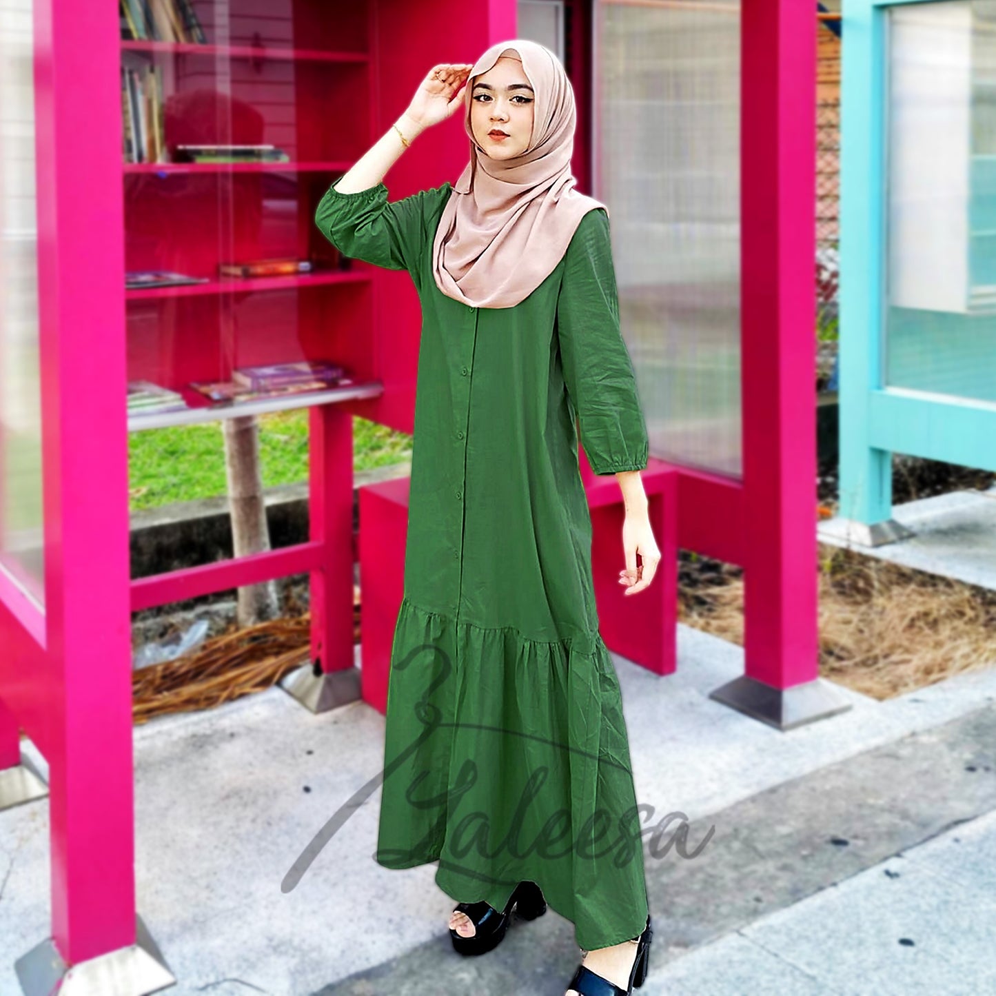 LALEESA DRESS DAFIYA LD218018  <BF Friendly Series> Dress Muslimah Dress Woman Jubah Muslimah Abaya