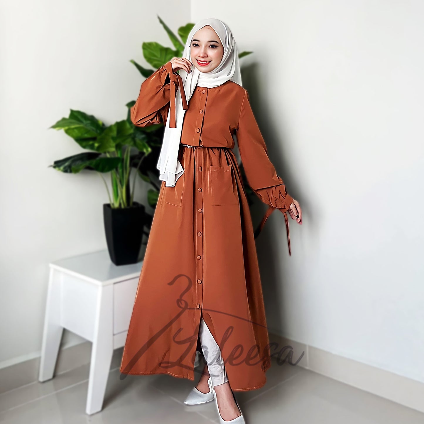 LALEESA DRESS AFIYAH LD278250 <BF Friendly Series> Dress Muslimah Dress Woman Jubah Muslimah Abaya