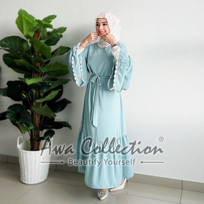 LALEESA Awa Collection DA123126 DRESS MAHDIYA Long Dress Muslimah Dress Women Dress Baju Raya 2024