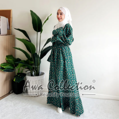 LALEESA Awa Collection DRESS GHADIA DA116156 Dress Muslimah Dress Woman Jubah Muslimah Abaya Dress