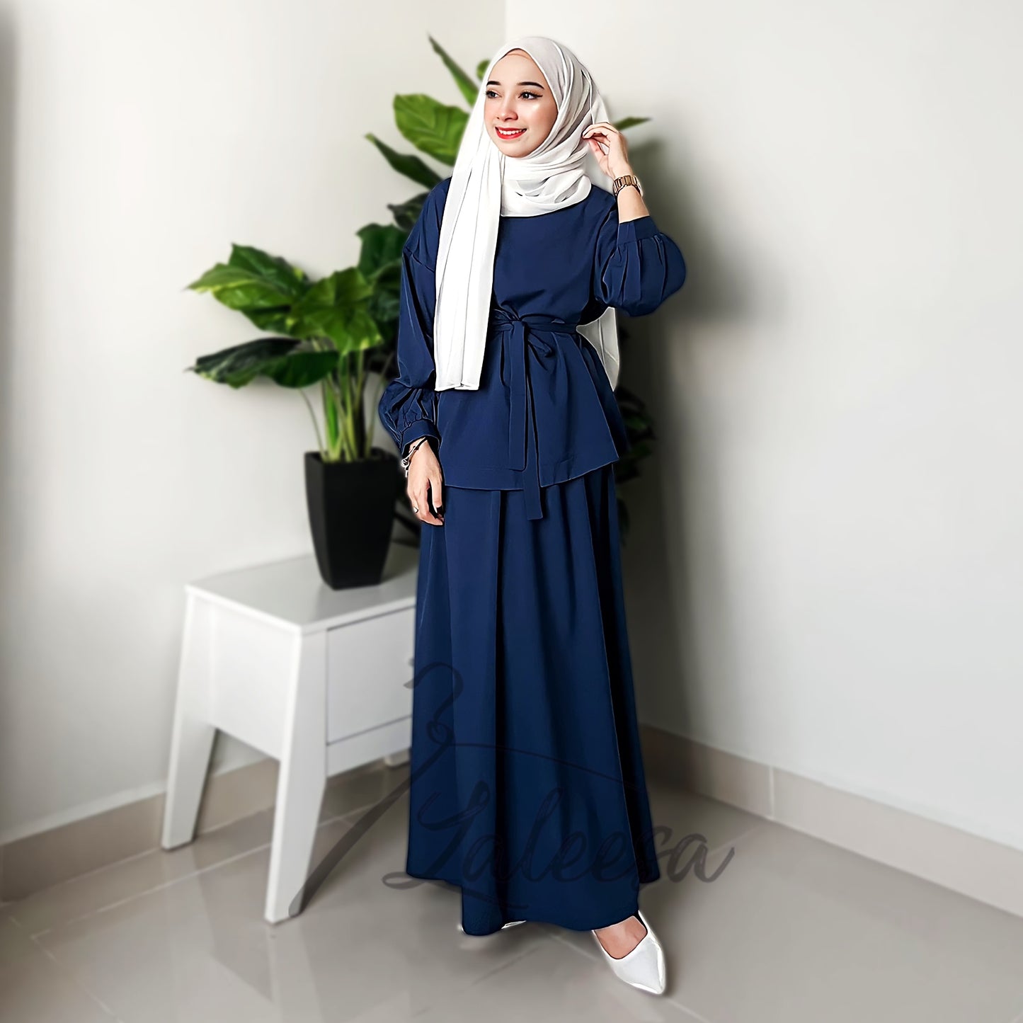 LALEESA (Blouse + Skirt) SET GHANIA SW841811 Set Wear Blouse Muslimah Blouse Women Blouse Plus Size Baju Raya 2024