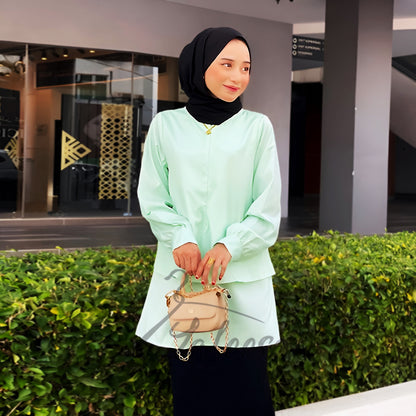 LALEESA BLOUSE JASSIA TB410590 <BF Friendly Series> Blouse Muslimah Blouse Women Blouse Plus Size Baju Raya 2024