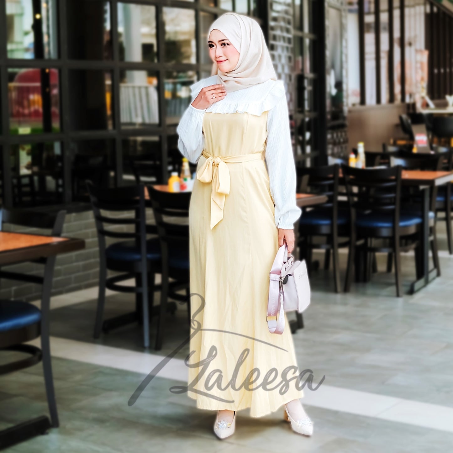 LALEESA DRESS VIOLET LD223191 <Korean Series> (Small Cutting) Dress Muslimah Dress Woman Jubah Abaya