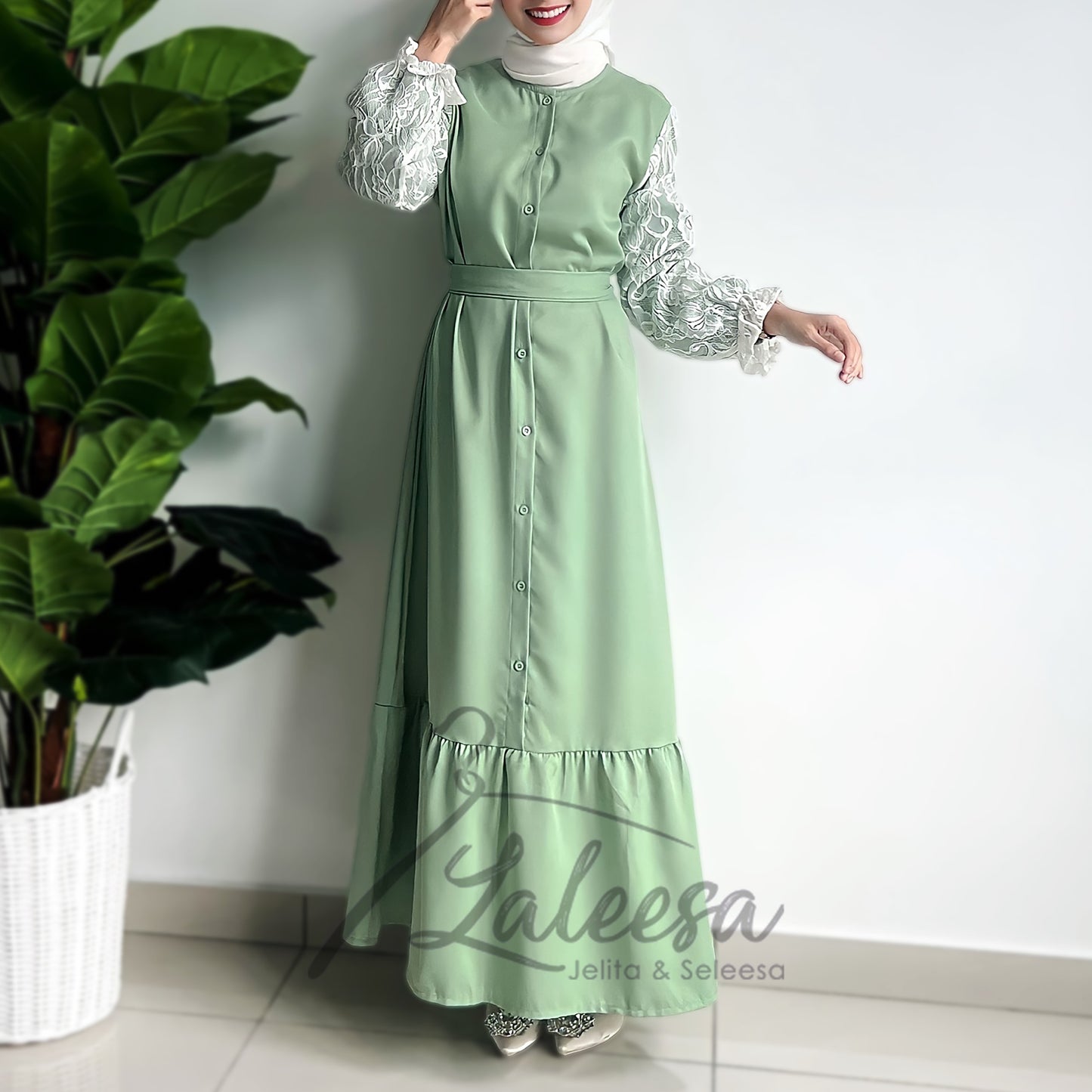 LALEESA DRESS RUFFLE LD291263 <BF Friendly Series> Dress Muslimah Dress Women Dress Jubah Muslimah Jubah Abaya Dress