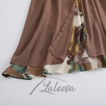 LALEESA (Dress + Cardigan) SW843894 SET ISLAH Long Dress With Chiffon Suit Set Wear Dress Women Plus Size Baju Raya 2024