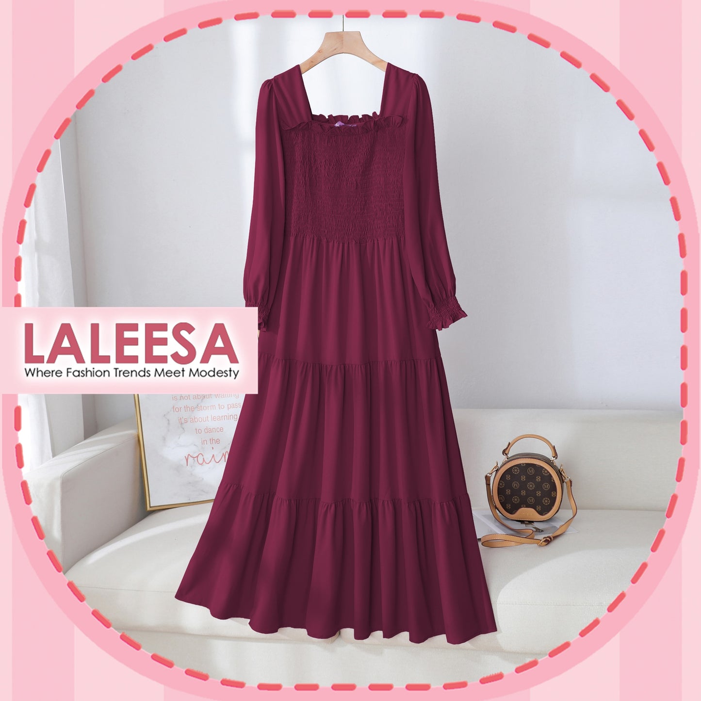 LALEESA DRESS LAMIA LD256264 Dress Muslimah Dress Woman Jubah Muslimah Jubah Abaya Dress Long Dress