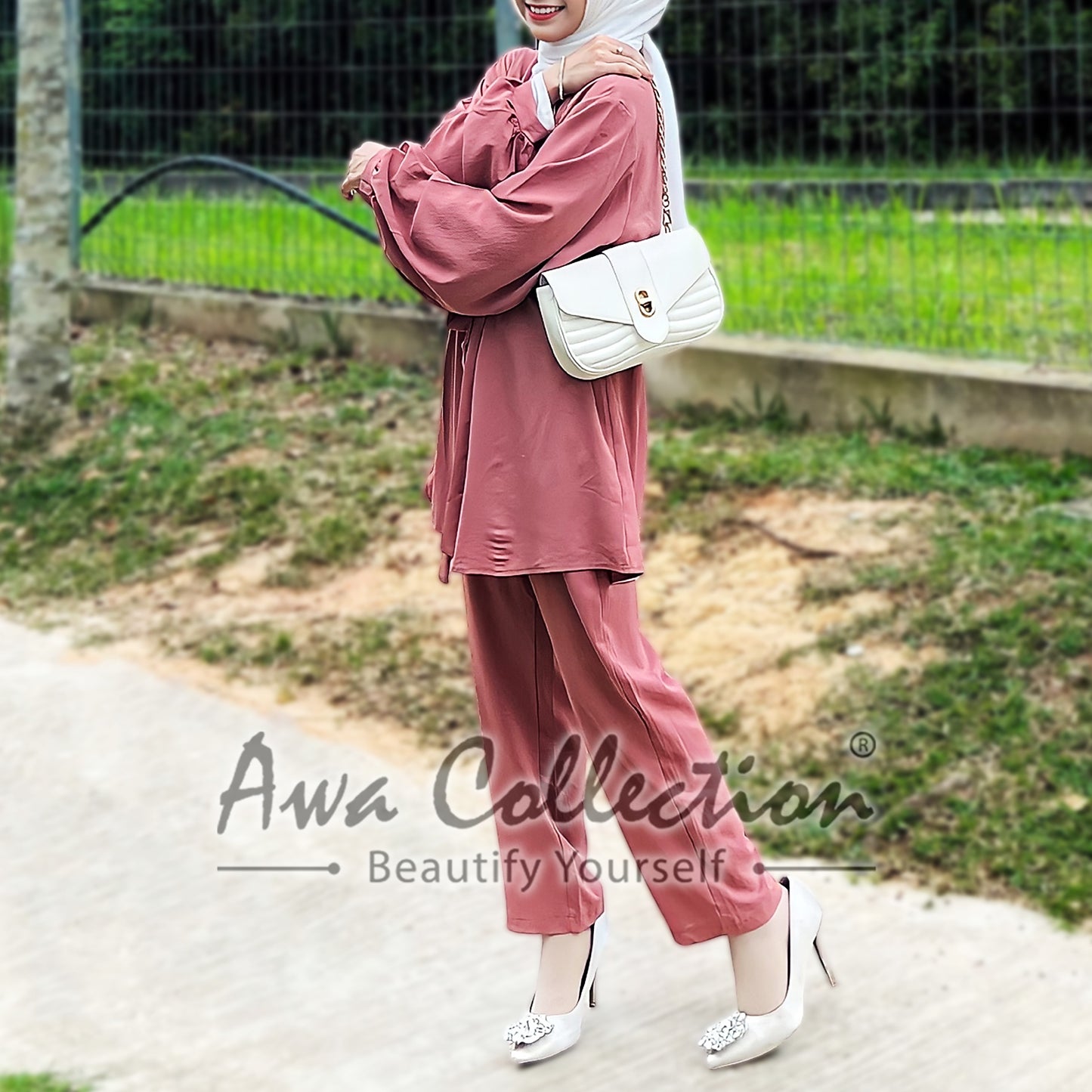 LALEESA Awa Collection (Blouse + Pants) SA704763 SET DUJANAH Blouse Muslimah Blouse Women Blouse Baju Raya 2024