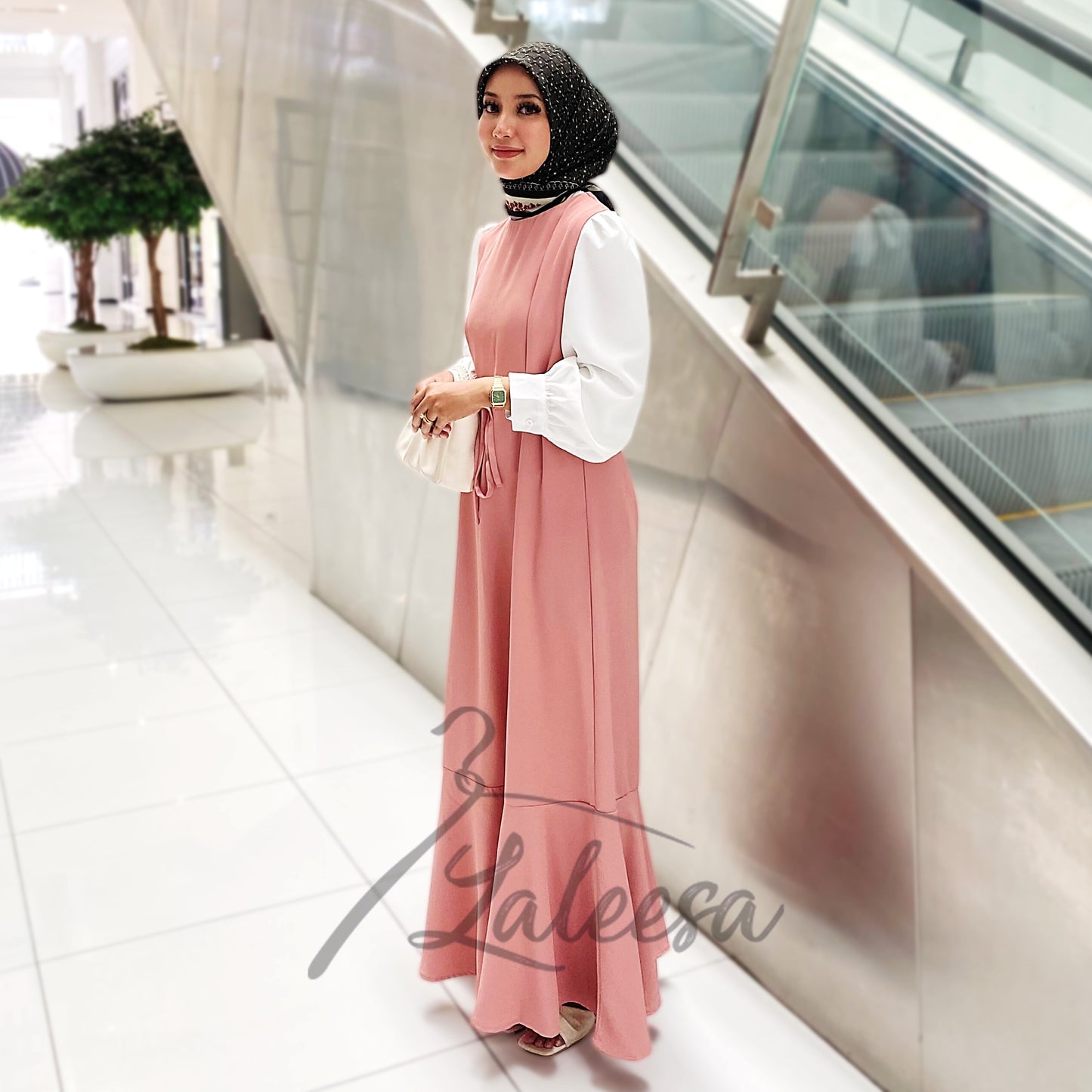 LALEESA DRESS HAZEL LD211836 <Korean Series> Korean Style Dress Muslimah Dress Women Dress Plus Size Baju Raya 2024