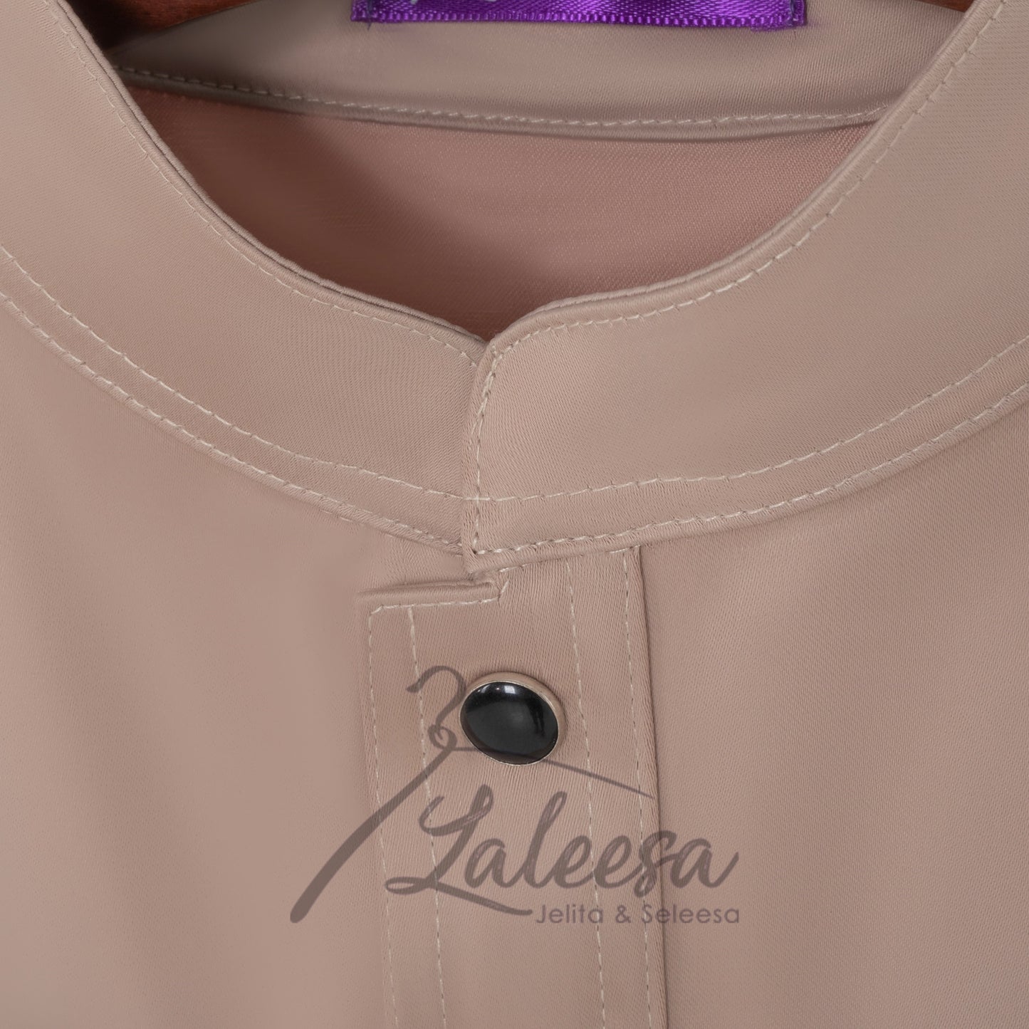 LALEESA E0302 Kurta Cekak Musang (Slim Fit) Satin Berkilat Baju Berkolar Men Shirt Men Baju Lelaki Baju Raya 2024