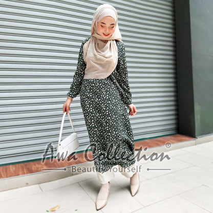 LALEESA Awa Collection DA121108 DRESS KABSHAH Muslimah Dress Women Dress Maxi Dress Abaya Muslimah Jubah Baju Raya 2024