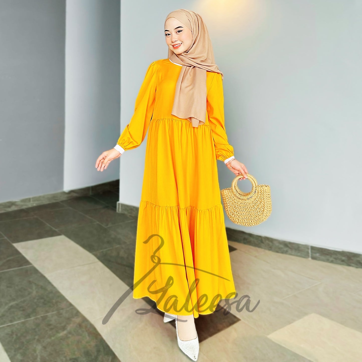 LALEESA DRESS FAIZA LD247273 Dress Muslimah Dress Woman Jubah Muslimah Jubah Abaya Dress Long Dress