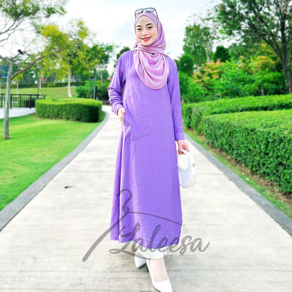 LALEESA DRESS VINTAGE LD221282 Dress Muslimah Dress Woman Jubah Muslimah Jubah Abaya Long Dress