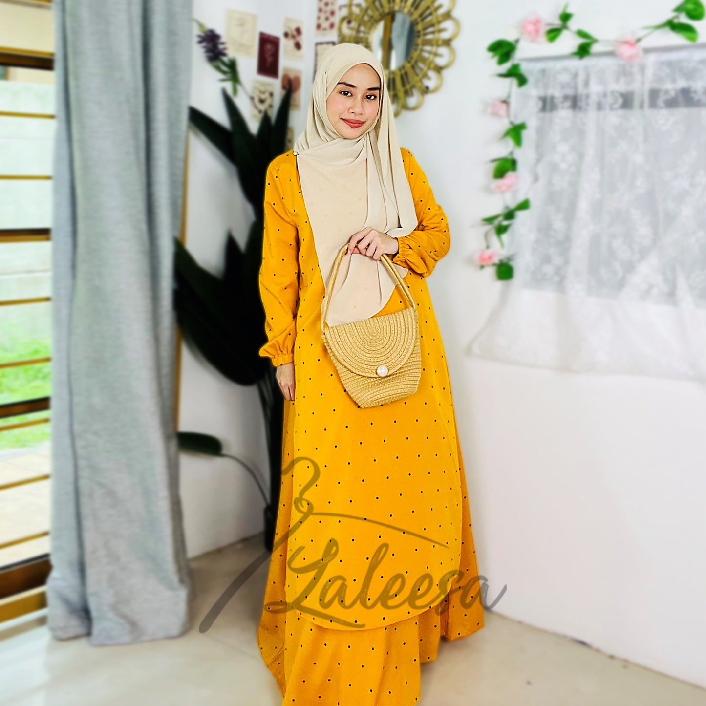 LALEESA DRESS YUSRA LD242228 Dress Muslimah Dress Woman Jubah Muslimah Jubah Abaya Dress Long Dress