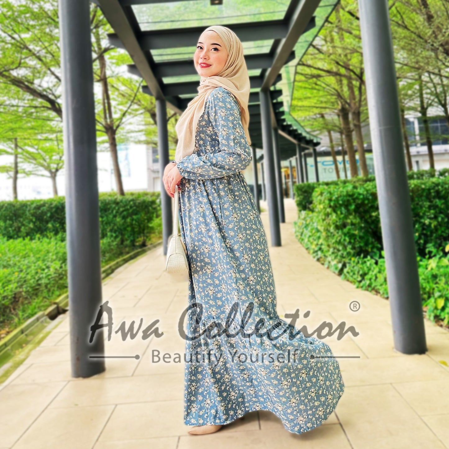 LALEESA Awa Collection DRESS AMIRA DA112112 Dress Muslimah Dress Woman Jubah Muslimah Abaya Dress