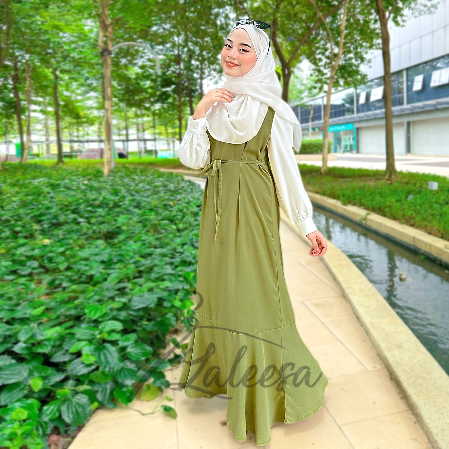 LALEESA DRESS HAZEL LD211836 <Korean Series> Korean Style Dress Muslimah Dress Women Dress Plus Size Baju Raya 2024