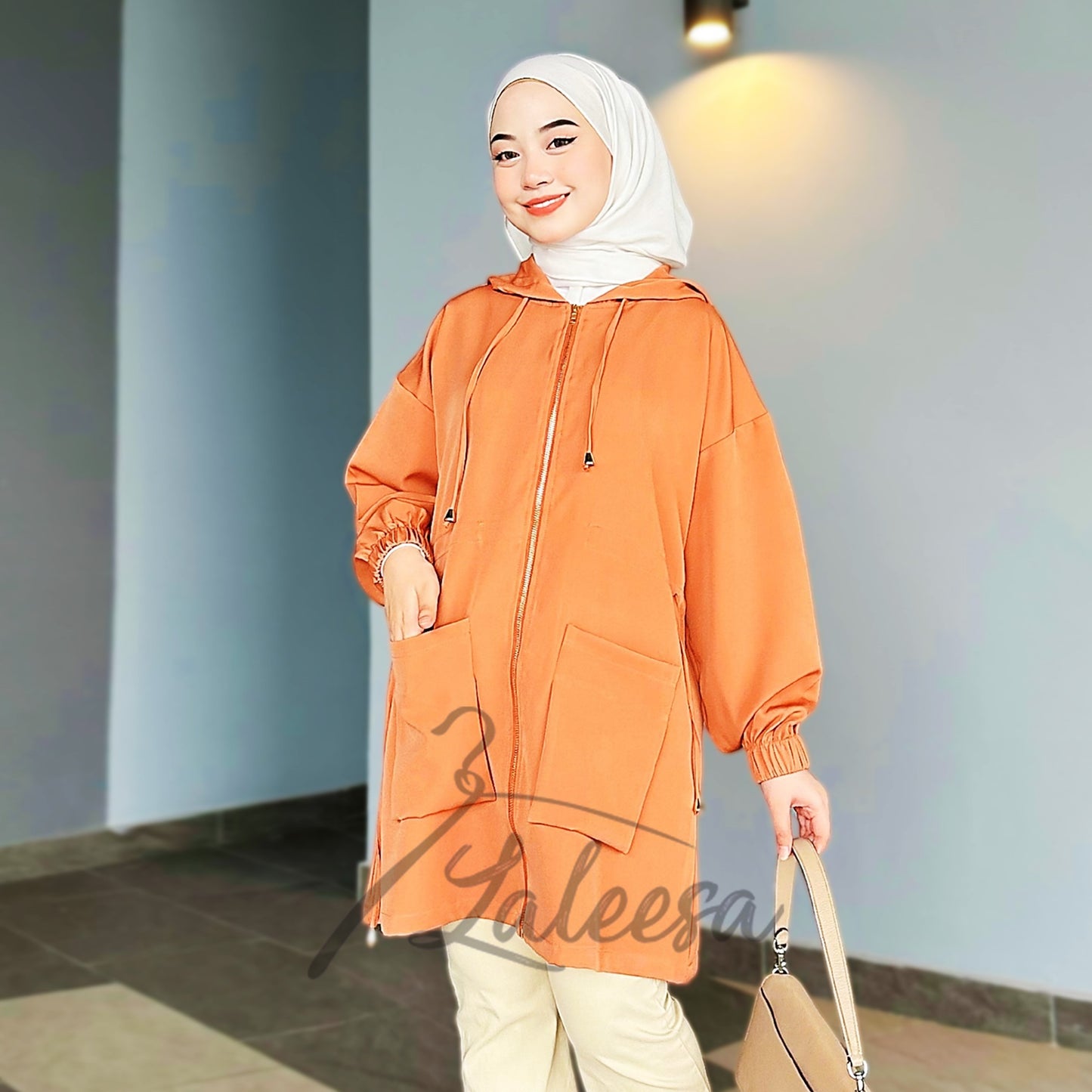 LALEESA BLOUSE HOODIE YURI TB450422 <Korean Series> Korean Style Blouse Muslimah Blouse Women Plus Size Baju Raya 2024