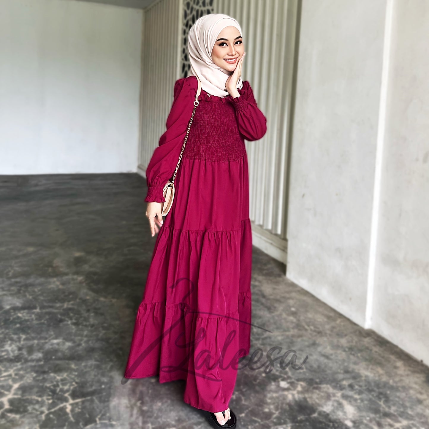 LALEESA DRESS LAMIA LD256264 Dress Muslimah Dress Woman Jubah Muslimah Jubah Abaya Dress Long Dress