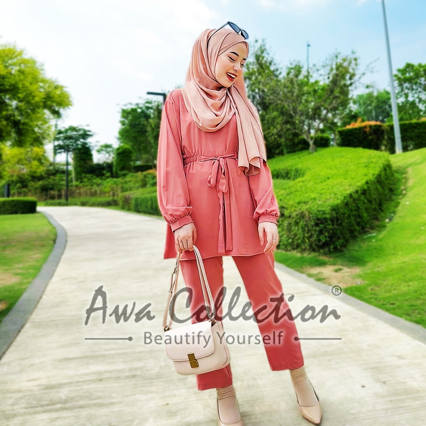 LALEESA Awa Collection (Blouse + Pants) SA704763 SET DUJANAH Blouse Muslimah Blouse Women Blouse Baju Raya 2024