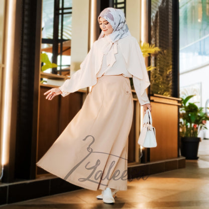 LALEESA Awa Collection (Blouse + Skirt) SET FANILA SA705754 <Korean Series> Set Wear Blouse Muslimah Baju Raya 2024