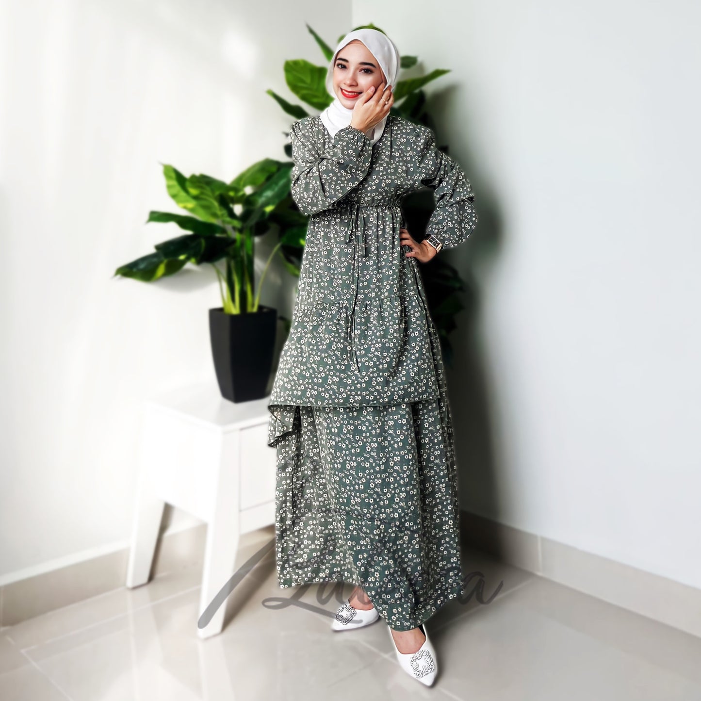 LALEESA DRESS LATIFA LD268286 Dress Muslimah Dress Women Dress Jubah Muslimah Jubah Abaya Dress Plus Size Baju Raya 2024