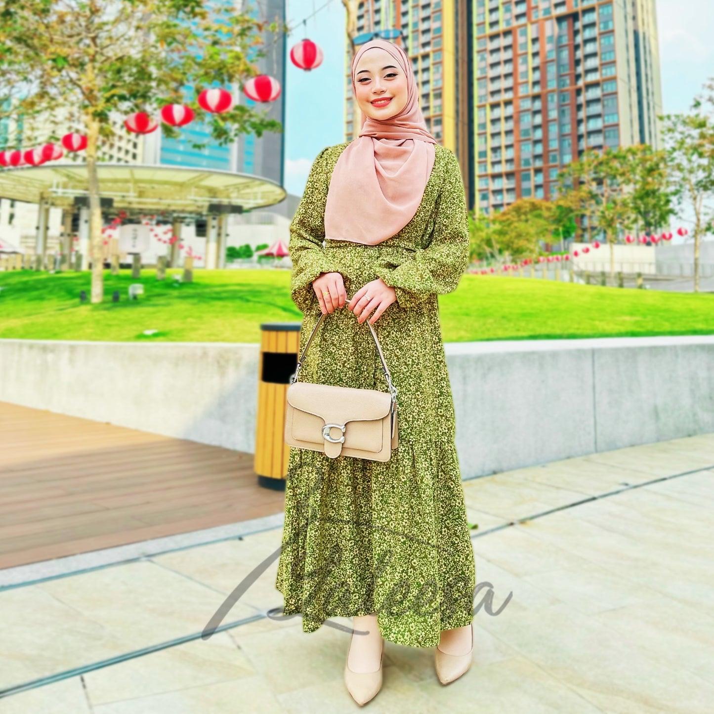 LALEESA DRESS AMINA LD251252 <BF Friendly Series> Dress Muslimah Dress Woman Jubah Muslimah Abaya