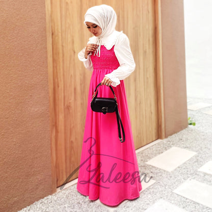 LALEESA DRESS JASMINE LD211927 <Korean Series> Dress Muslimah Dress Woman Jubah Muslimah Abaya Dress