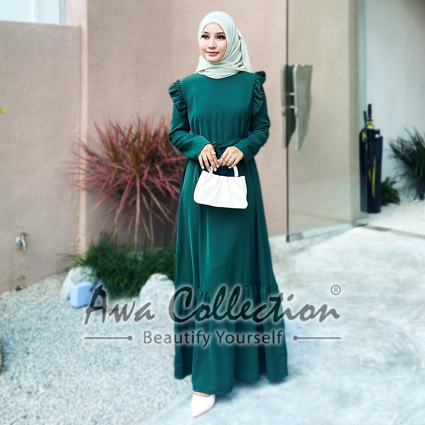 LALEESA Awa Collection DRESS WANIA DA110190 Dress Muslimah Dress Woman Jubah Muslimah Abaya Dress