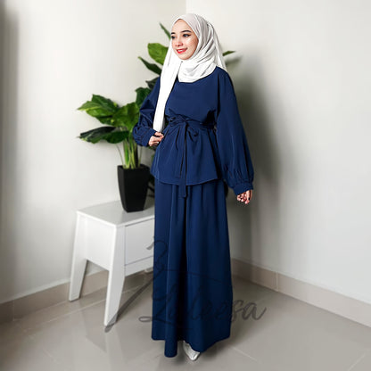 LALEESA (Blouse + Skirt) SET GHANIA SW841811 Set Wear Blouse Muslimah Blouse Women Blouse Plus Size Baju Raya 2024