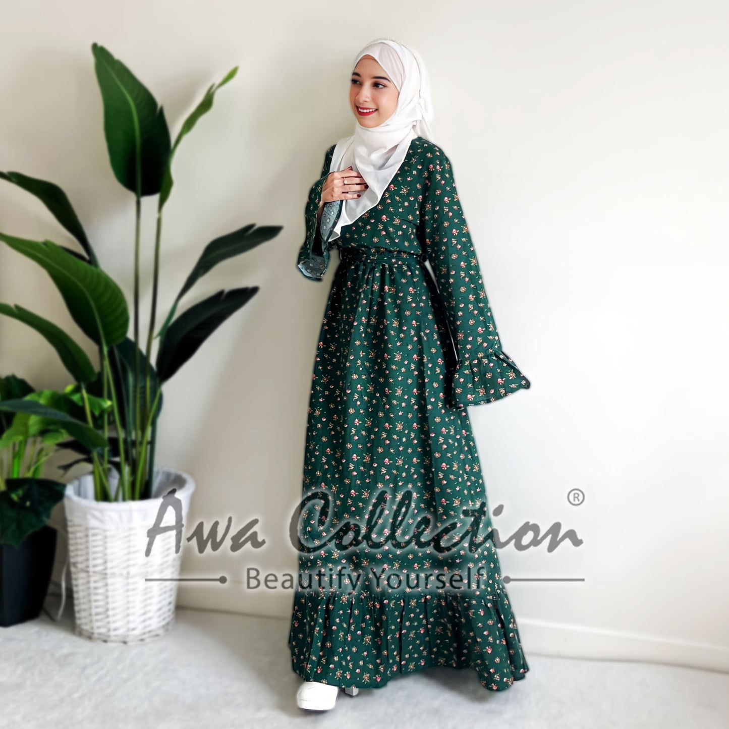 LALEESA Awa Collection DRESS GHADIA DA116156 Dress Muslimah Dress Woman Jubah Muslimah Abaya Dress