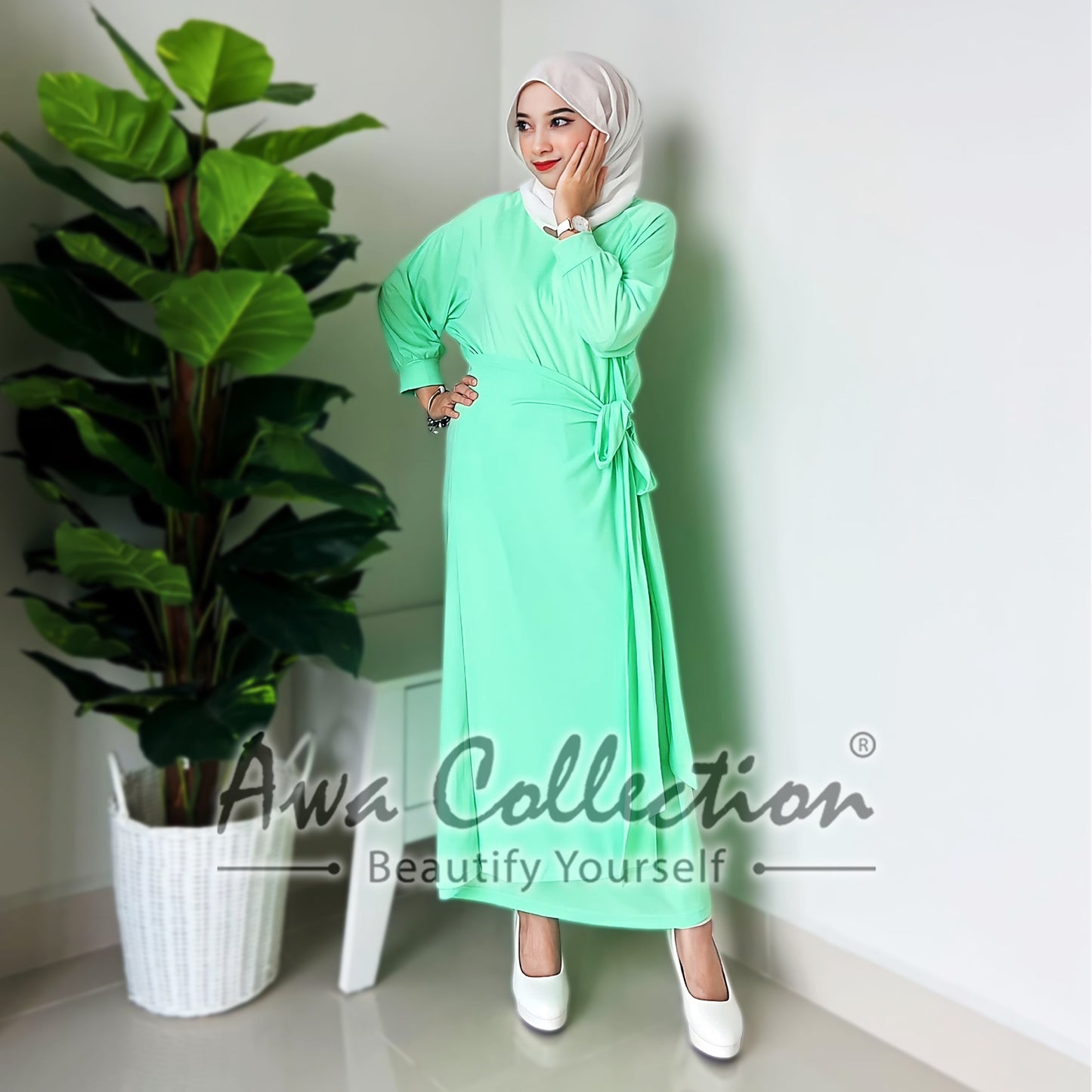 LALEESA Awa Collection DA108172 DRESS TAHIRA Dress Muslimah Dress Women Dress Maxi Dress Baju Raya 2024