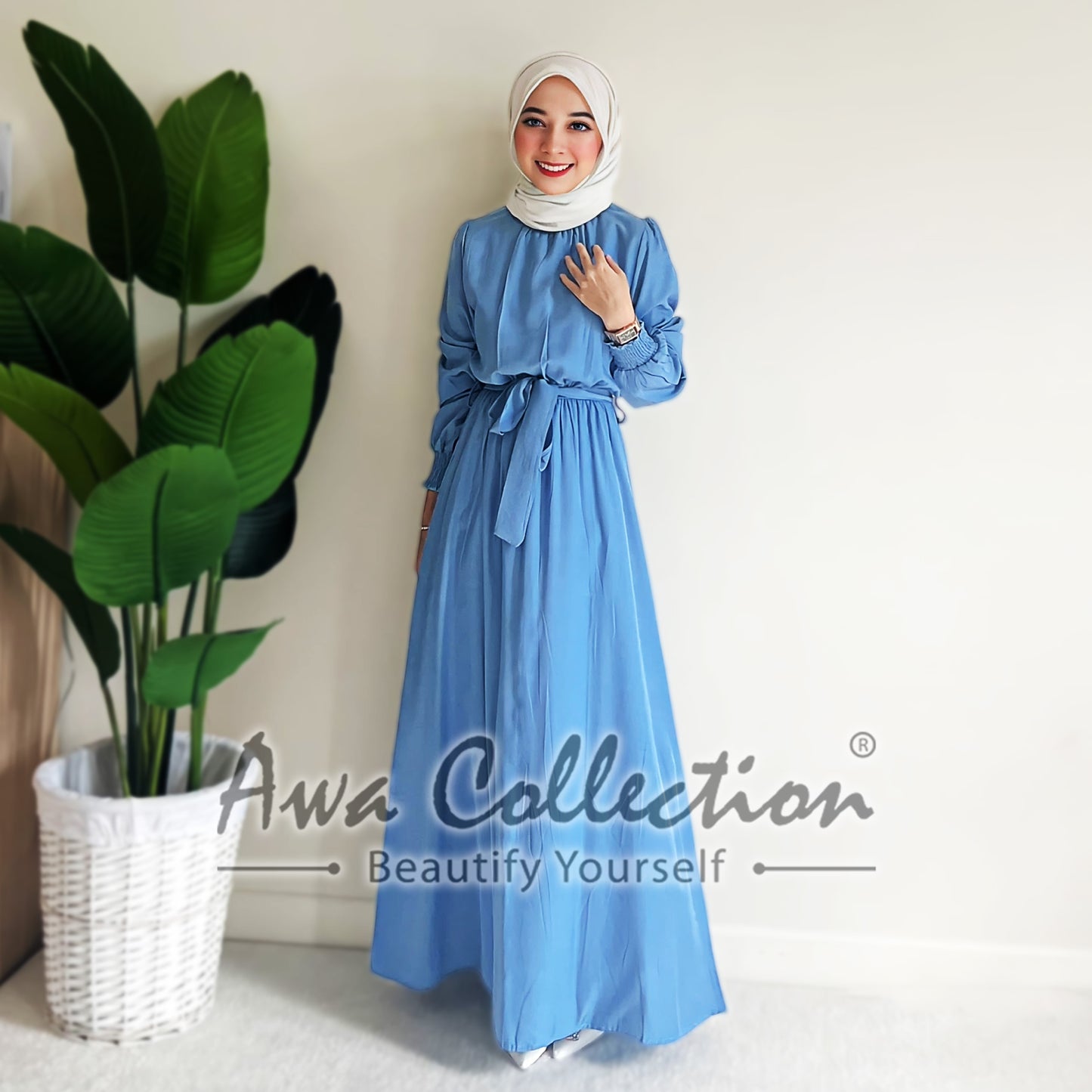 LALEESA Awa Collection DRESS LAMIYA DA101109 Dress Muslimah Dress Woman Jubah Muslimah Abaya Dress