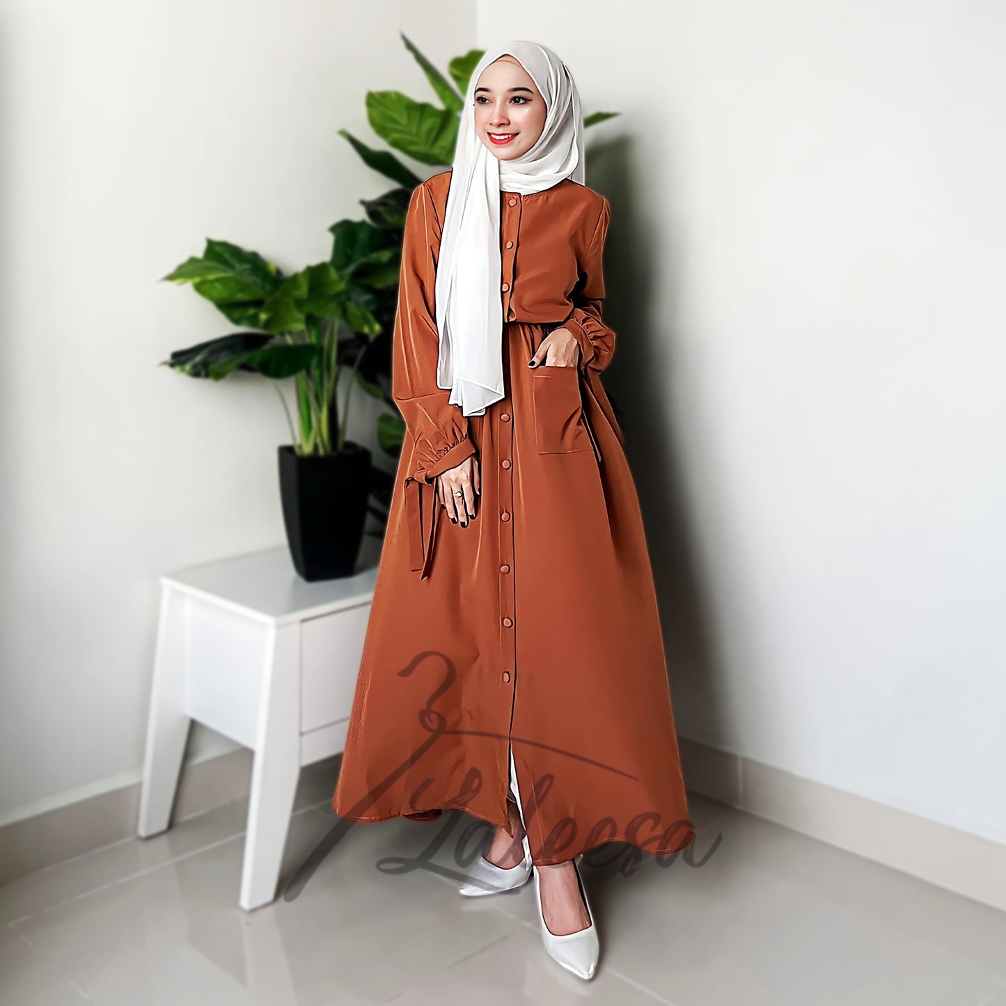 LALEESA DRESS AFIYAH LD278250 <BF Friendly Series> Dress Muslimah Dress Woman Jubah Muslimah Abaya