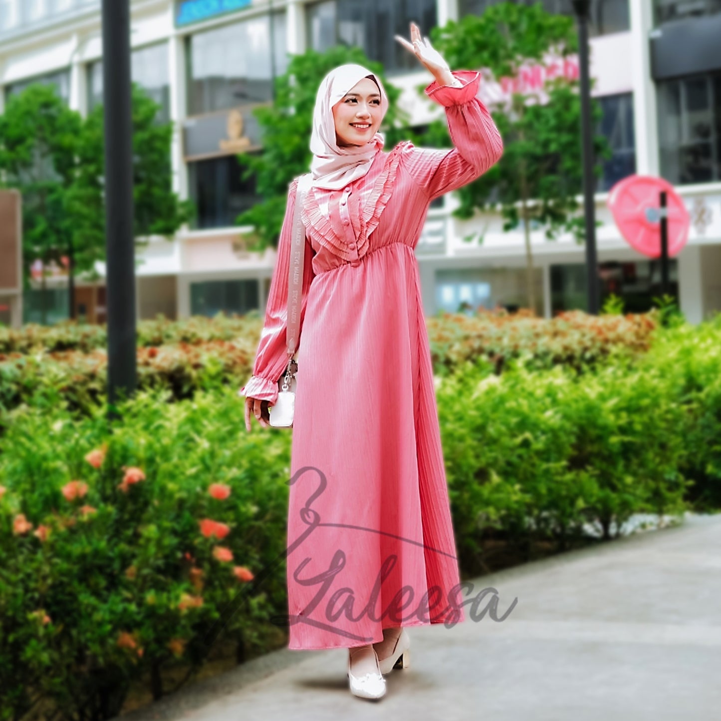 LALEESA DRESS ZUHAIRA LD211654 <Korean Series> Korean Style Dress Muslimah Dress Women Dress Plus Size Baju Raya 2024