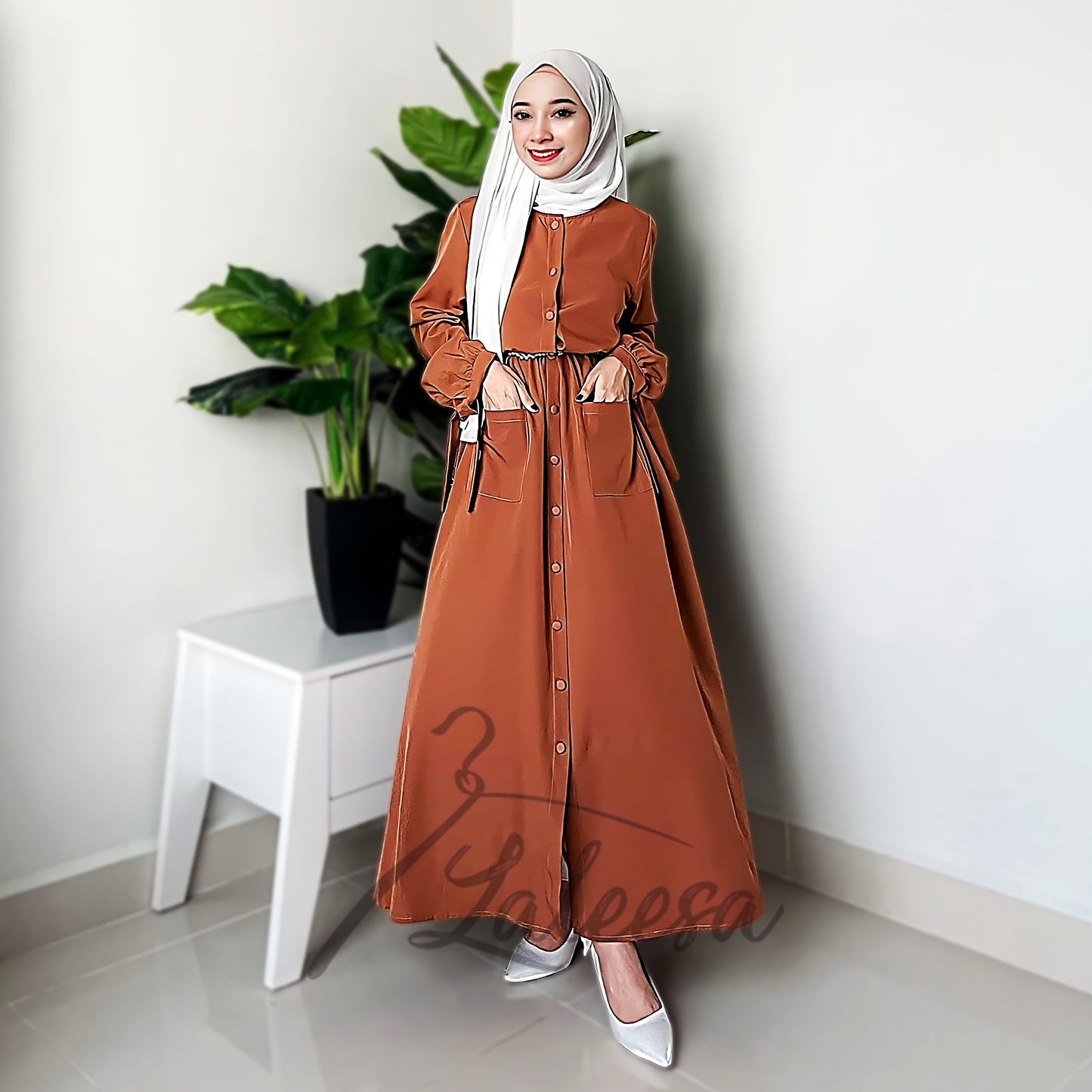 LALEESA DRESS AFIYAH LD278250 <BF Friendly Series> Dress Muslimah Dress Woman Jubah Muslimah Abaya