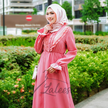 LALEESA DRESS ZUHAIRA LD211654 <Korean Series> Korean Style Dress Muslimah Dress Women Dress Plus Size Baju Raya 2024