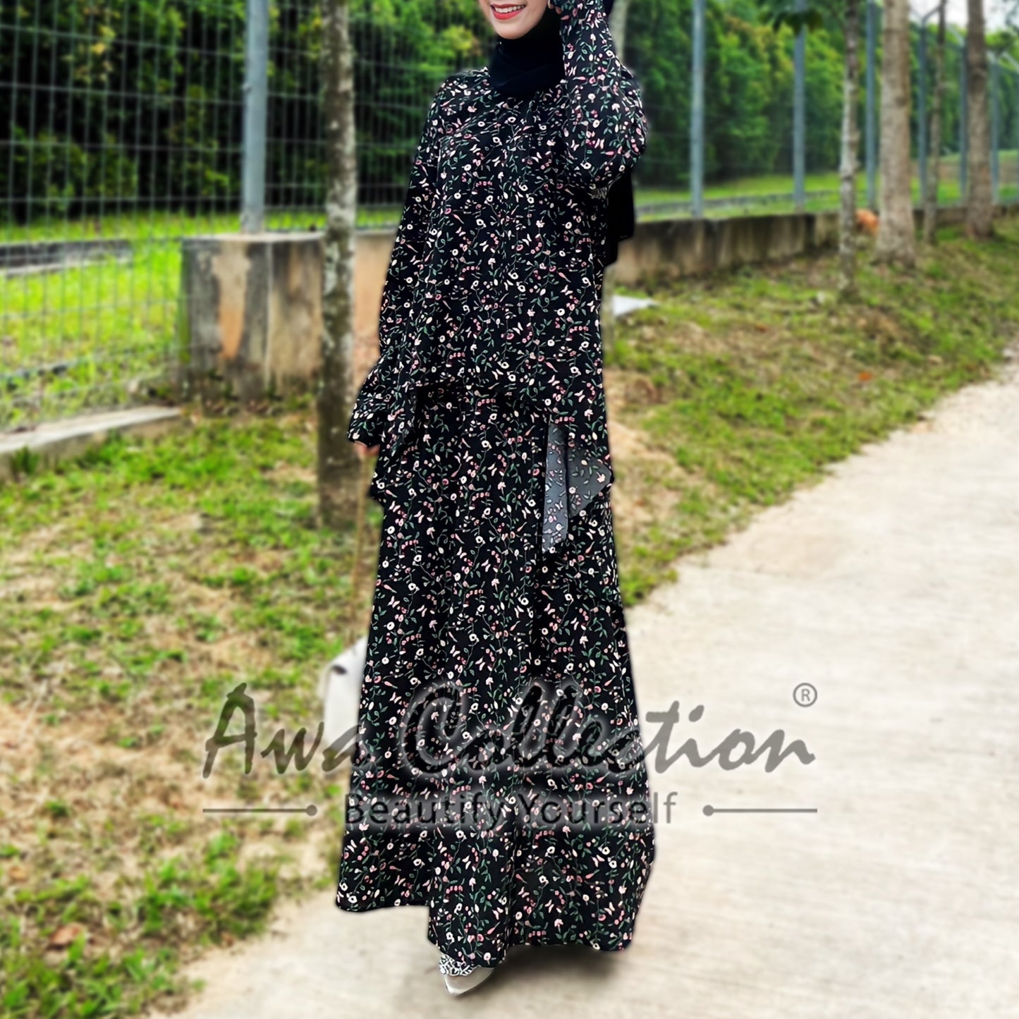 LALEESA Awa Collection (Blouse + Skirt) SET MINA SA701790 Set Wear Blouse Muslimah Blouse Women Blouse Baju Raya 2024