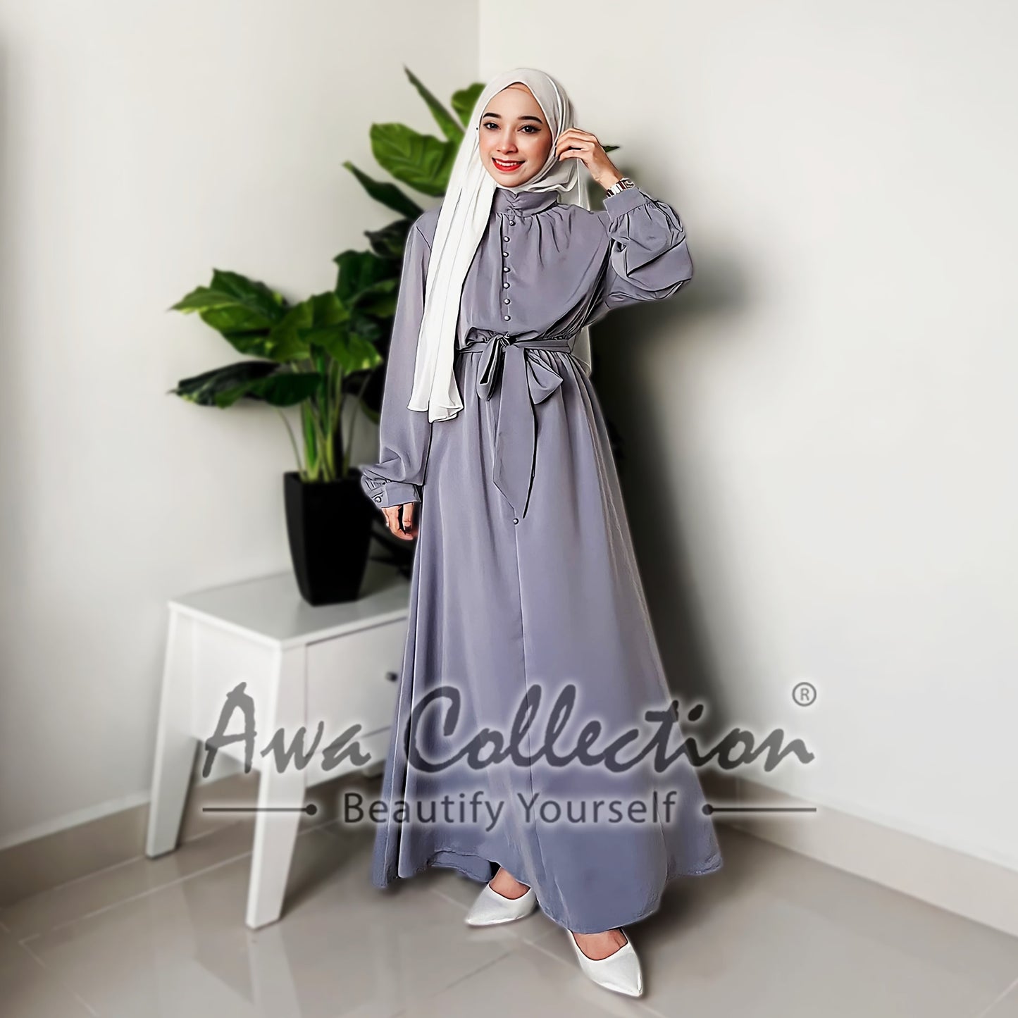 LALEESA Awa Collection DRESS DARRA DA114134 Dress Muslimah Dress Woman Jubah Muslimah Abaya Dress