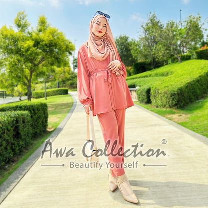 LALEESA Awa Collection (Blouse + Pants) SA704763 SET DUJANAH Blouse Muslimah Blouse Women Blouse Baju Raya 2024