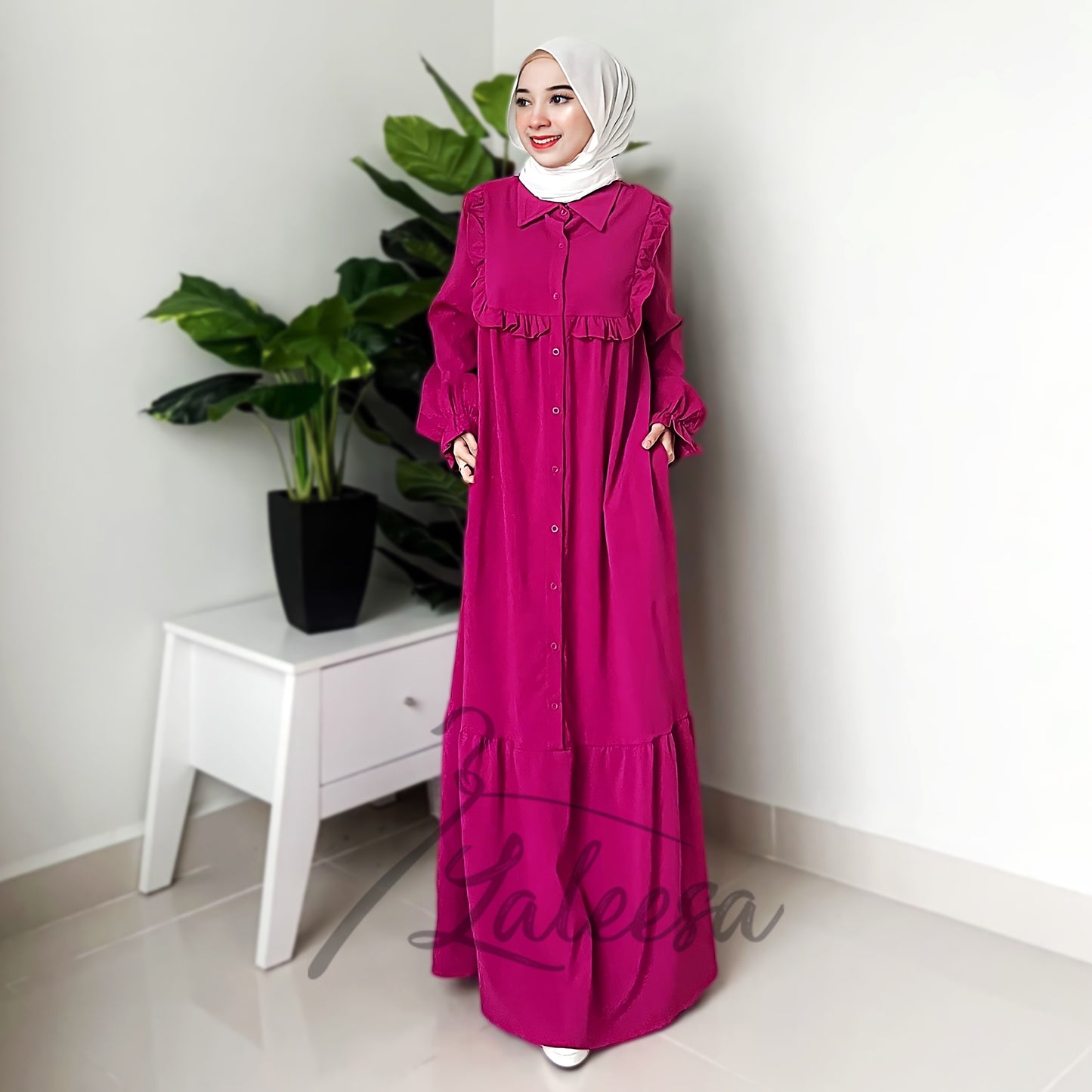 LALEESA DRESS QASIRA LD286218 <BF Friendly Series> Dress Muslimah Dress Women Dress Plus Size Baju Raya 2024