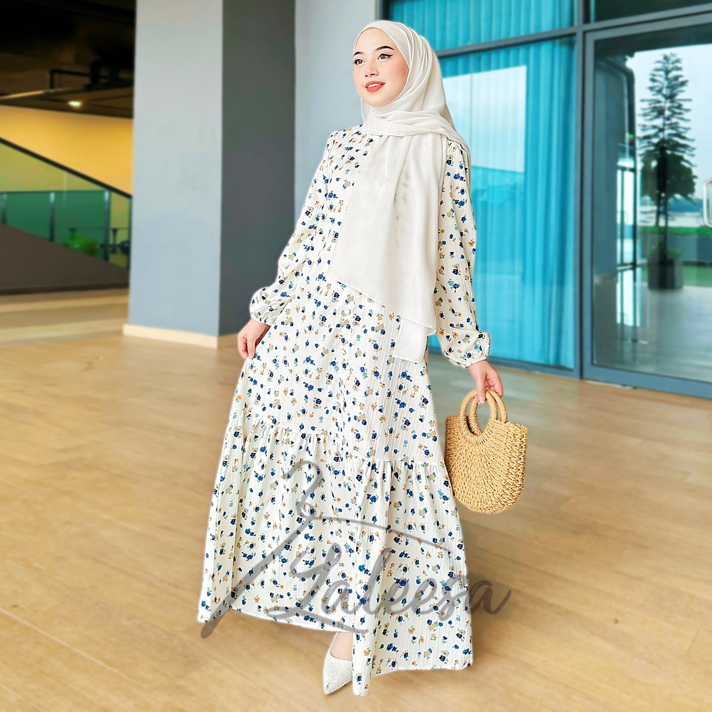 LALEESA DRESS CAMELLIA LD226164 <Korean Series> Korean Style Dress Muslimah Dress Women Dress Plus Size Baju Raya 2024