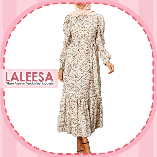 LALEESA Awa Collection DA113123 DRESS BASMA Maxi Dress Muslimah Dress Women Dress Baju Muslimah Baju Raya 2024