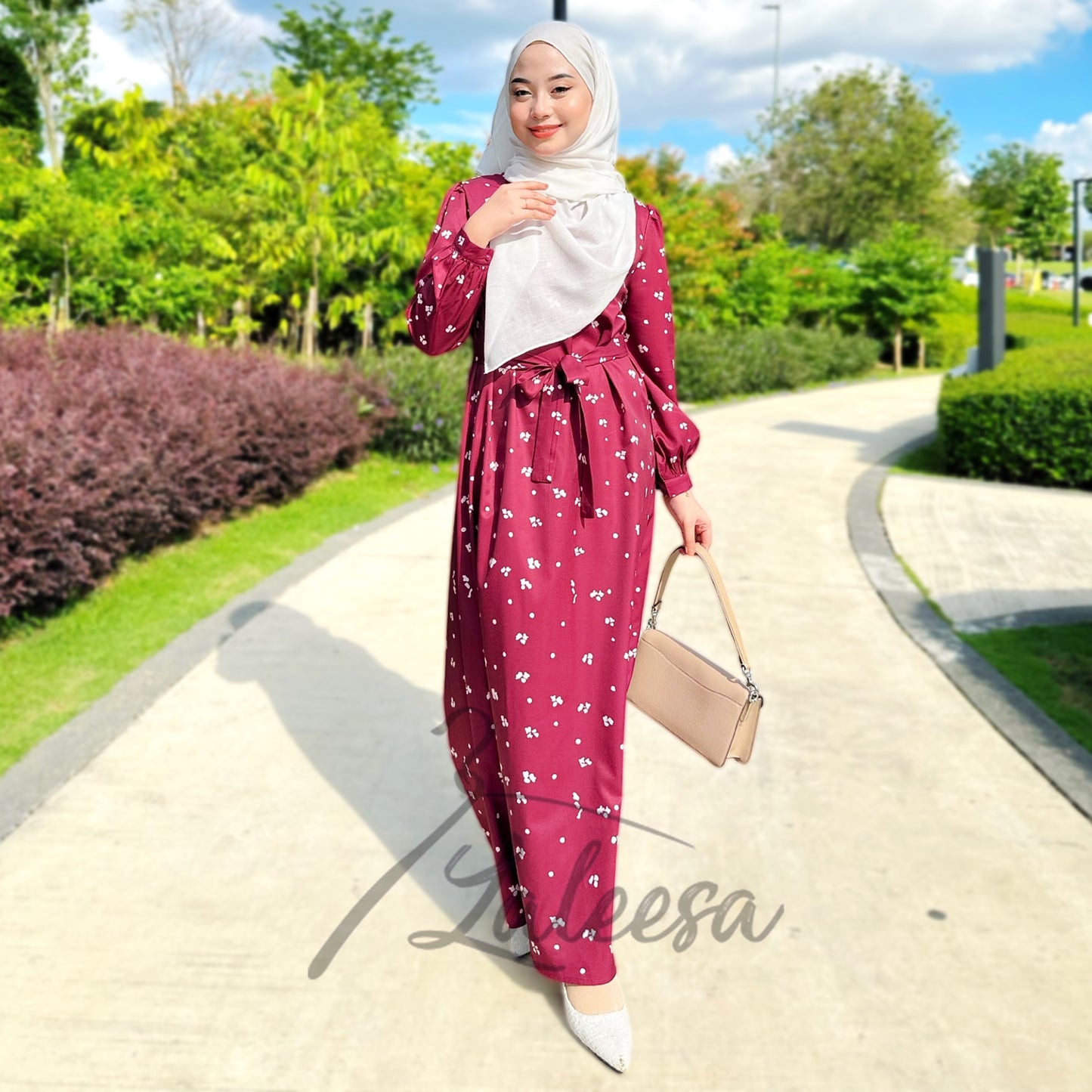 LALEESA DRESS GHINA LD248282 Dress Muslimah Dress Woman Jubah Muslimah Jubah Abaya Dress Long Dress