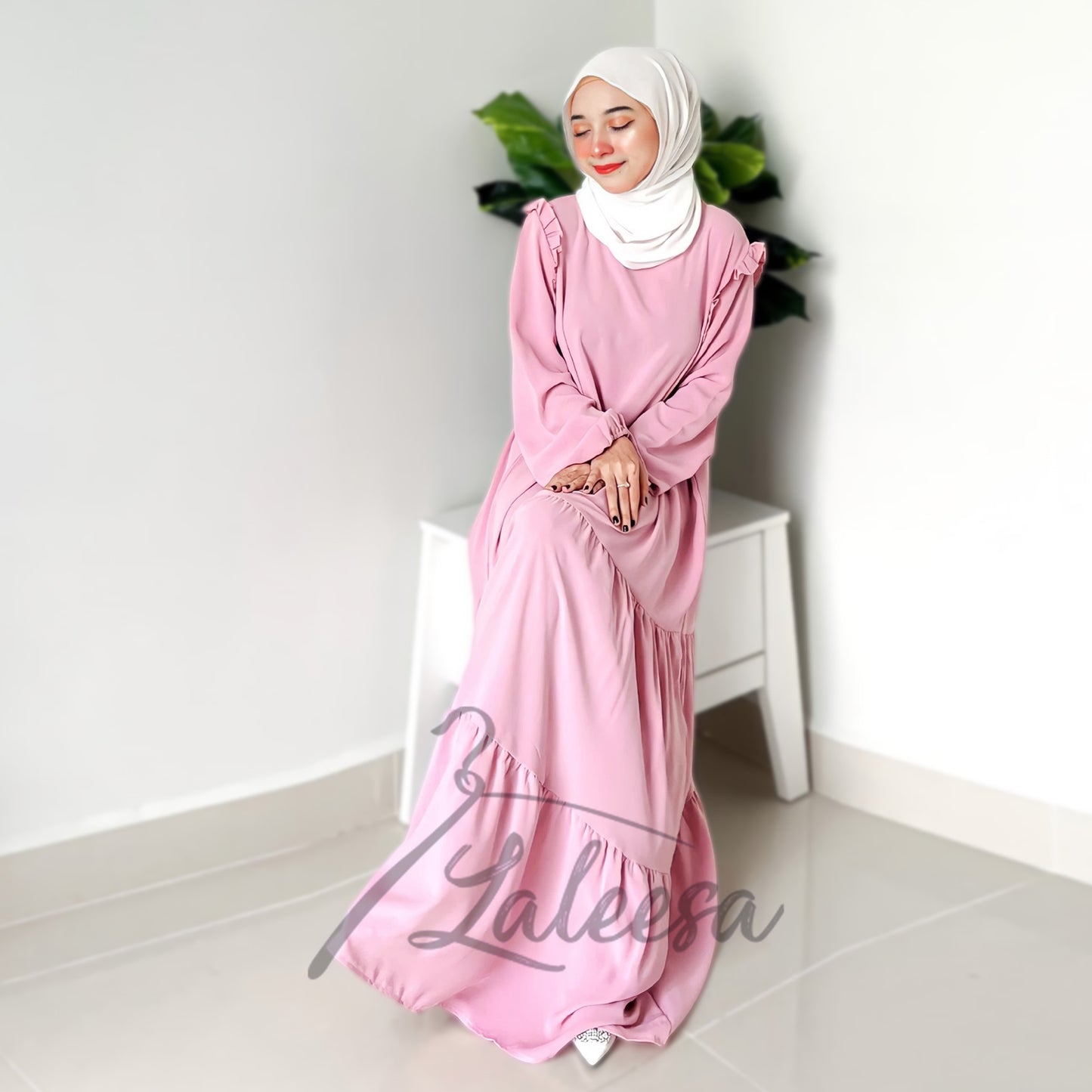 LALEESA DRESS ULYA LD221172 Dress Muslimah Dress Woman Jubah Muslimah Jubah Abaya Dress Long Dress