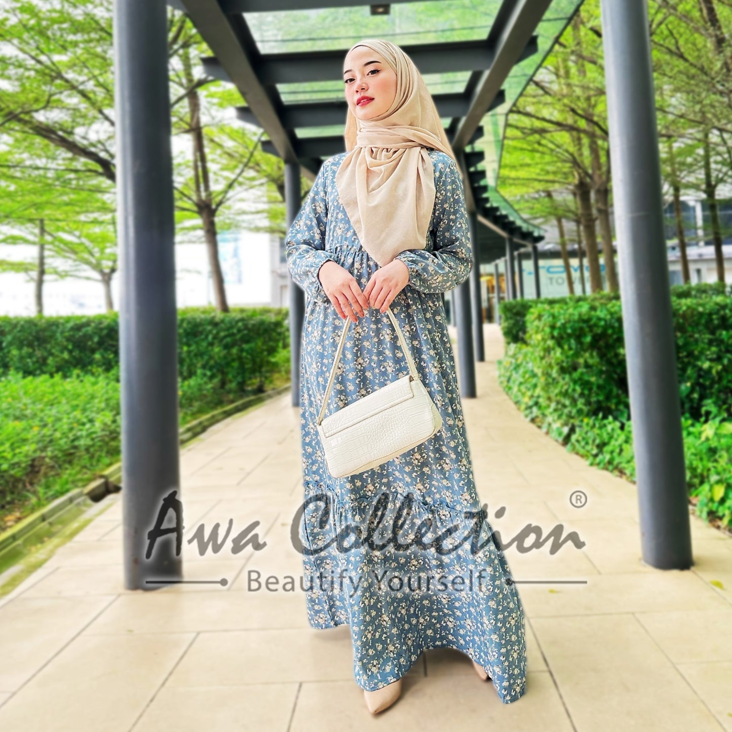 LALEESA Awa Collection DRESS AMIRA DA112112 Dress Muslimah Dress Woman Jubah Muslimah Abaya Dress