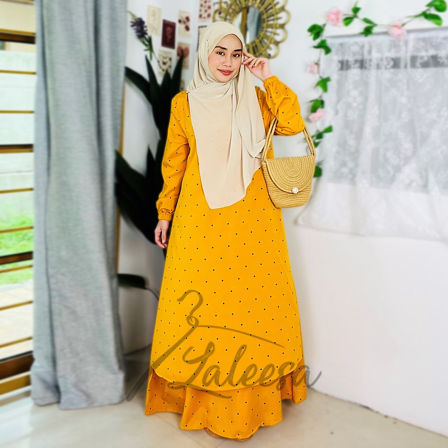 LALEESA DRESS YUSRA LD242228 Dress Muslimah Dress Woman Jubah Muslimah Jubah Abaya Dress Long Dress