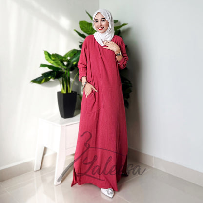 LALEESA DRESS BADIYAH LD221203 <Ironless Series> (Ironless) Dress Muslimah Dress Women Dress Plus Size Baju Raya 2024