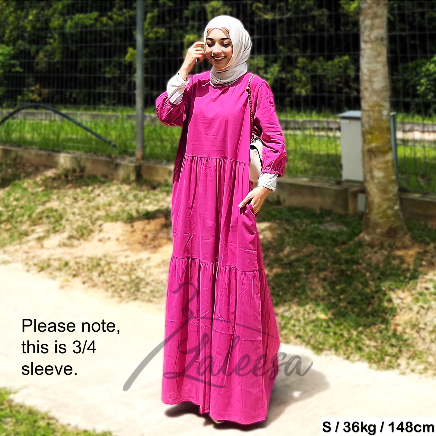 LALEESA DRESS YUMNA LD221490 Dress Muslimah Dress Woman Jubah Muslimah Jubah Abaya Dress Long Dress