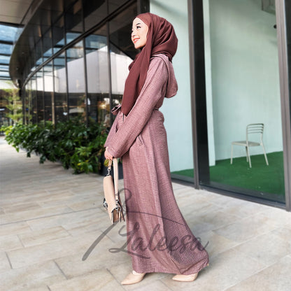 LALEESA DRESS HOODIE MONA LD293285 <Long Hoodie Series> Dress Muslimah Dress Woman Jubah Muslimah