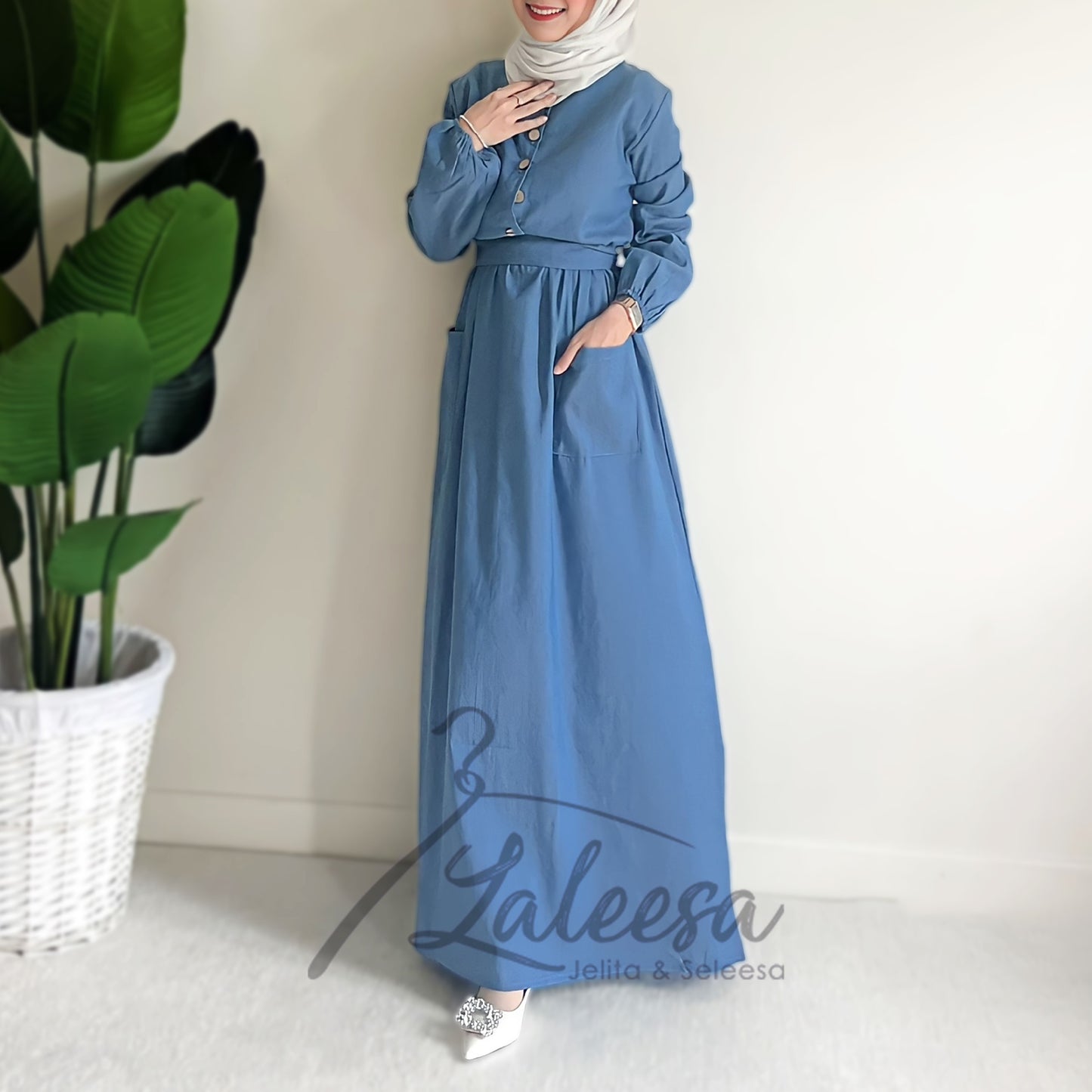 LALEESA DRESS WADDIA LD236206 <BF Friendly Series> Dress Muslimah Dress Women Dress Abaya Plus Size Baju Raya 2024