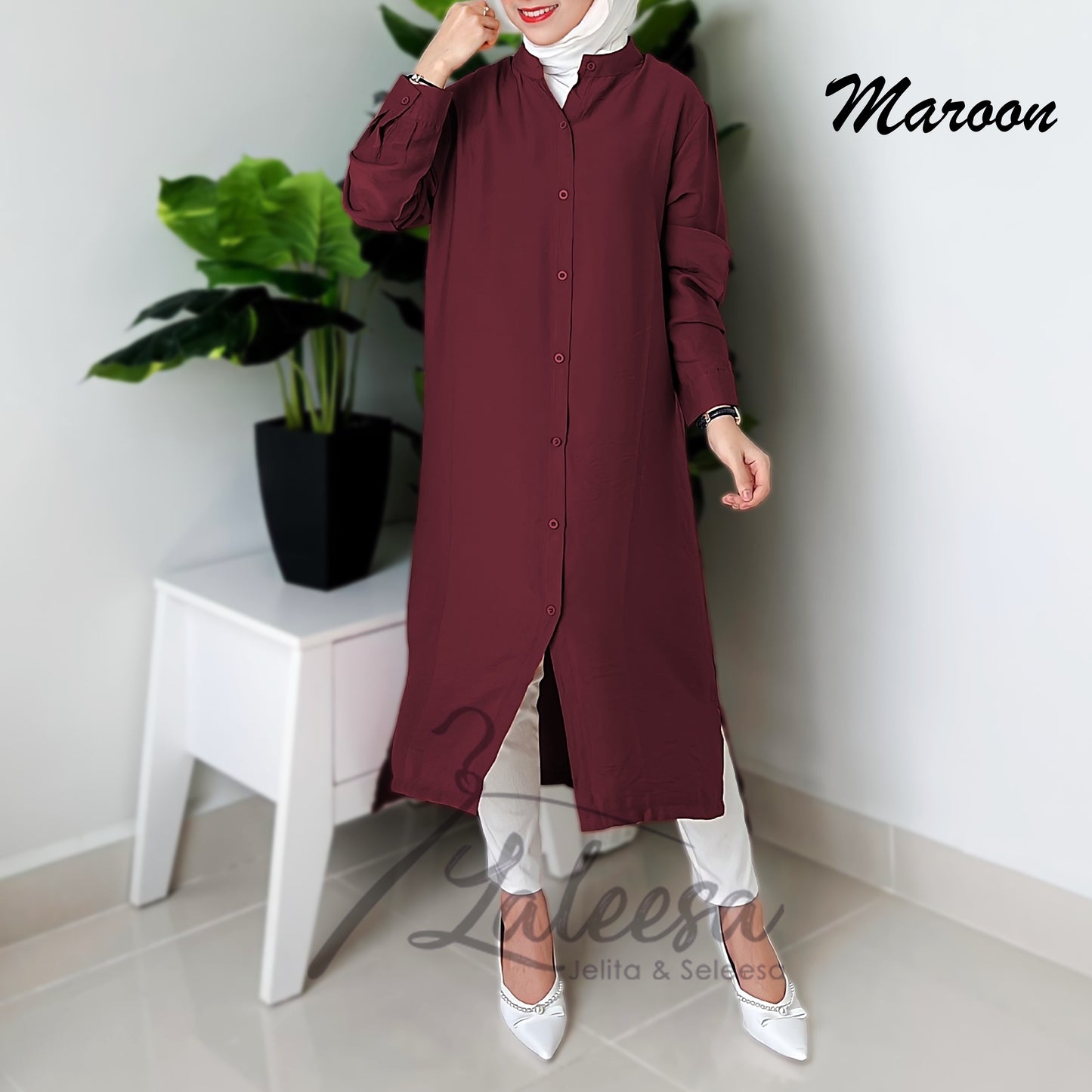 LALEESA BLOUSE LAYLA TB426426 <BF Friendly Series> Long Blouse Muslimah Blouse Women Blouse Plus Size Baju Raya 2024